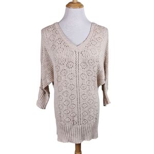 Me To We Open Knit Sweater, Sz M